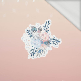 ICE FLOWER BOUQUET/ ombre (ENCHANTED WINTER) - panoramic panel looped knit 