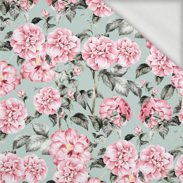 PINK PEONIES pat. 1 - looped knit fabric