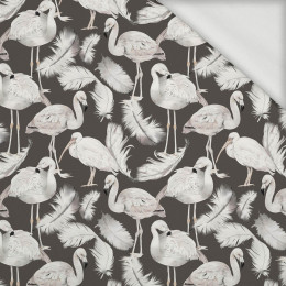 WHITE BIRDS - looped knit fabric
