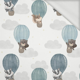 ANIMALS IN CLOUDS pat. 3 - organic looped knit fabric
