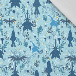 WATER WORLD  / aqua - Cotton woven fabric