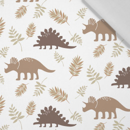 BROWN DINOSAURS PAT. 4 - Cotton woven fabric