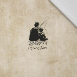 FISHING TIME PAT. 2 - panel (60cm x 50cm) Cotton woven fabric