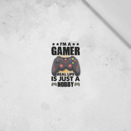 GAMER / white - panel (60cm x 50cm) Cotton woven fabric