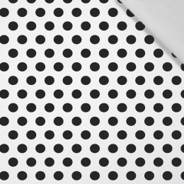 BIG DOTS / white - Cotton woven fabric