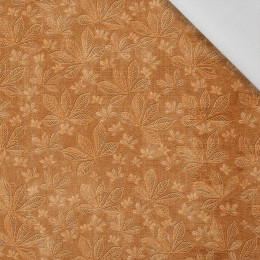 CHESTNUT LEAVES Ms.2 / orange (AUTUMN COLORS) - Cotton woven fabric