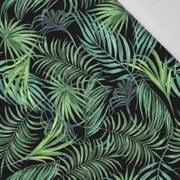 PALM LEAVES pat. 4 / black - Cotton woven fabric