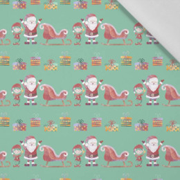 SANTA AND SLEIGH (CHRISTMAS FRIENDS) - Cotton woven fabric