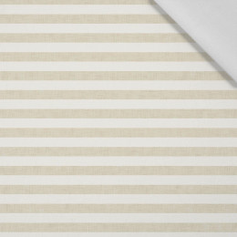 STRIPES 1x1 - acid ecru / acid beige  - Cotton woven fabric