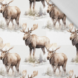 PASTEL MOOSE - Cotton woven fabric