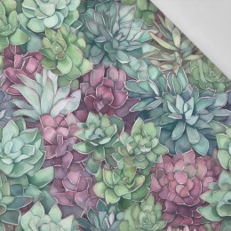 SUCCULENT PLANTS PAT. 3 - Cotton woven fabric