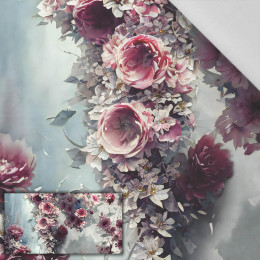 VINTAGE FLOWERS Pat. 5 - panel (80cm x 155cm) Cotton woven fabric