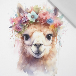 WATERCOLOR LAMA - panel (75cm x 80cm) Cotton woven fabric