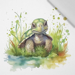 WATERCOLOR TORTOISE - panel (75cm x 80cm) Cotton woven fabric