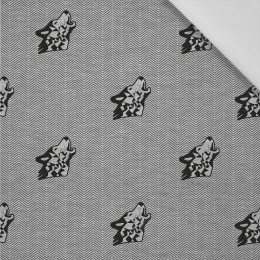 WOLF / NIGHT CALL / grey - Cotton woven fabric