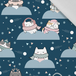 WINTER CATS WZ. 1 - Cotton woven fabric