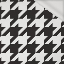 BLACK HOUNDSTOOTH (big) / WHITE - single jersey with elastane 