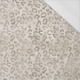 SPOTS / BEIGE (SNOW LEOPARDS) - single jersey with elastane 