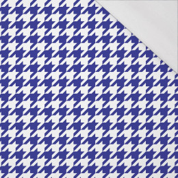 CORNFLOWER HOUNDSTOOTH / WHITE - single jersey with elastane 