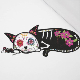 SLEEPING CAT ALICIA (DIA DE LOS MUERTOS) - SINGLE JERSEY PANEL 75cm x 80cm