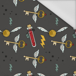 MAGIC MIX PAT. 5 (MAGIC SCHOOL) / graphite - Waterproof woven fabric