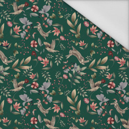 HARES AND BIRDS / BOTTLED GREEN (INTO THE WOODS) - Waterproof woven fabric