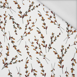 AUTUMN TWIGS / white (RED PANDA’S AUTUMN) - Waterproof woven fabric