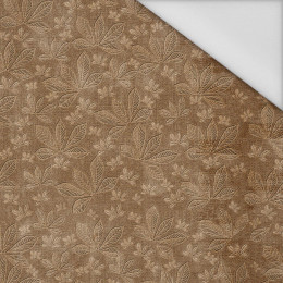 CHESTNUT LEAVES Ms.2 / brown (AUTUMN COLORS) - Waterproof woven fabric