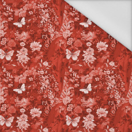 LUSCIOUS RED / FLOWERS - Waterproof woven fabric