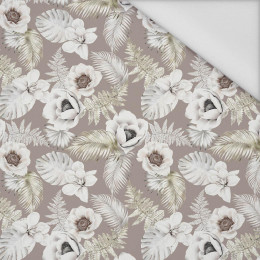 WHITE FLOWERS PAT. 3 - Waterproof woven fabric