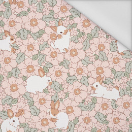 HARES ON FLOWERS - Waterproof woven fabric