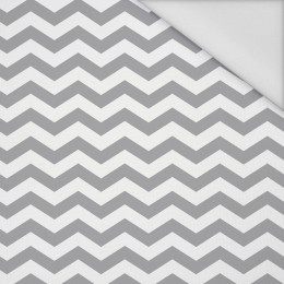 ZIGZAGS / grey - Waterproof woven fabric