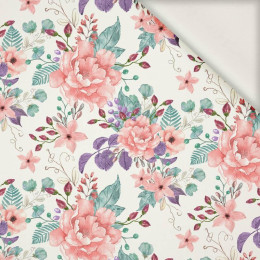 WILD ROSE FLOWERS PAT. 1 (BLOOMING MEADOW) - viscose woven fabric