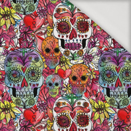 SKULLS pat. 4 / colorful (DIA DE LOS MUERTOS) - Viscose jersey