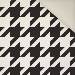 BLACK HOUNDSTOOTH (big) / WHITE- Upholstery velour 