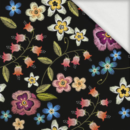 FLOWERS - looped knit fabric with elastane