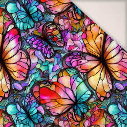BUTTERFLIES / STAINED GLASS - PERKAL Cotton fabric