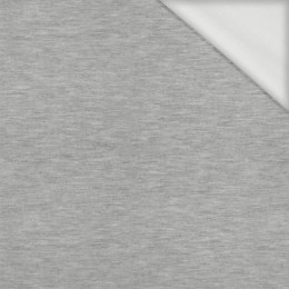 MELANGE LIGHT GRAY - looped knit fabric