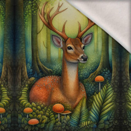 BOHO DEER - panel (75cm x 80cm) brushed knitwear with elastane ITY