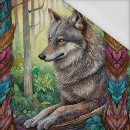 BOHO WOLF - panel (60cm x 50cm) Waterproof woven fabric