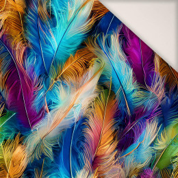 NEON FEATHERS - PERKAL Cotton fabric