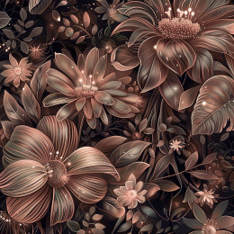 FLOWERS WZ.10/ Mocha Mousse  - Woven Fabric for tablecloths