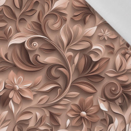 FLOWERS WZ.2/ Mocha Mousse  - Cotton woven fabric