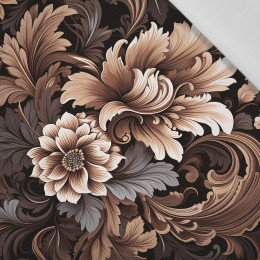 FLOWERS WZ.9/ Mocha Mousse  - Cotton woven fabric