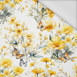 FLOWERS (BUTTER YELLOW) - Waterproof woven fabric