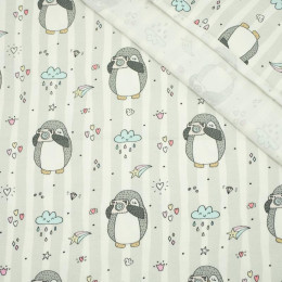PHOTO PENGUIN / white - single jersey with elastane TE210