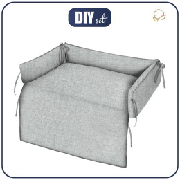 ANIMAL BED - LINEN / light grey - sewing set - S