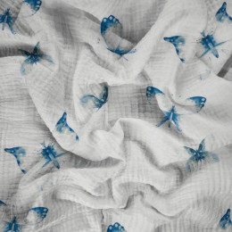 BUTTERFLIES PAT. 4 (WATER-COLOR BUTTERFLIES) - Cotton muslin