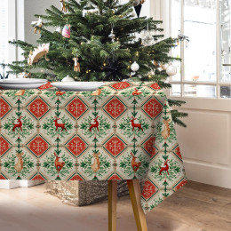 CHRISTMAS DEERS - Woven Fabric for tablecloths