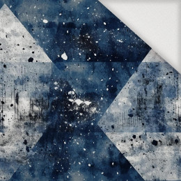 NAVY GRUNGE wz. 9 - Woven Fabric for tablecloths